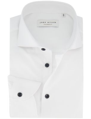 John Miller John Miller Tailored Fit overhemd katoen wit