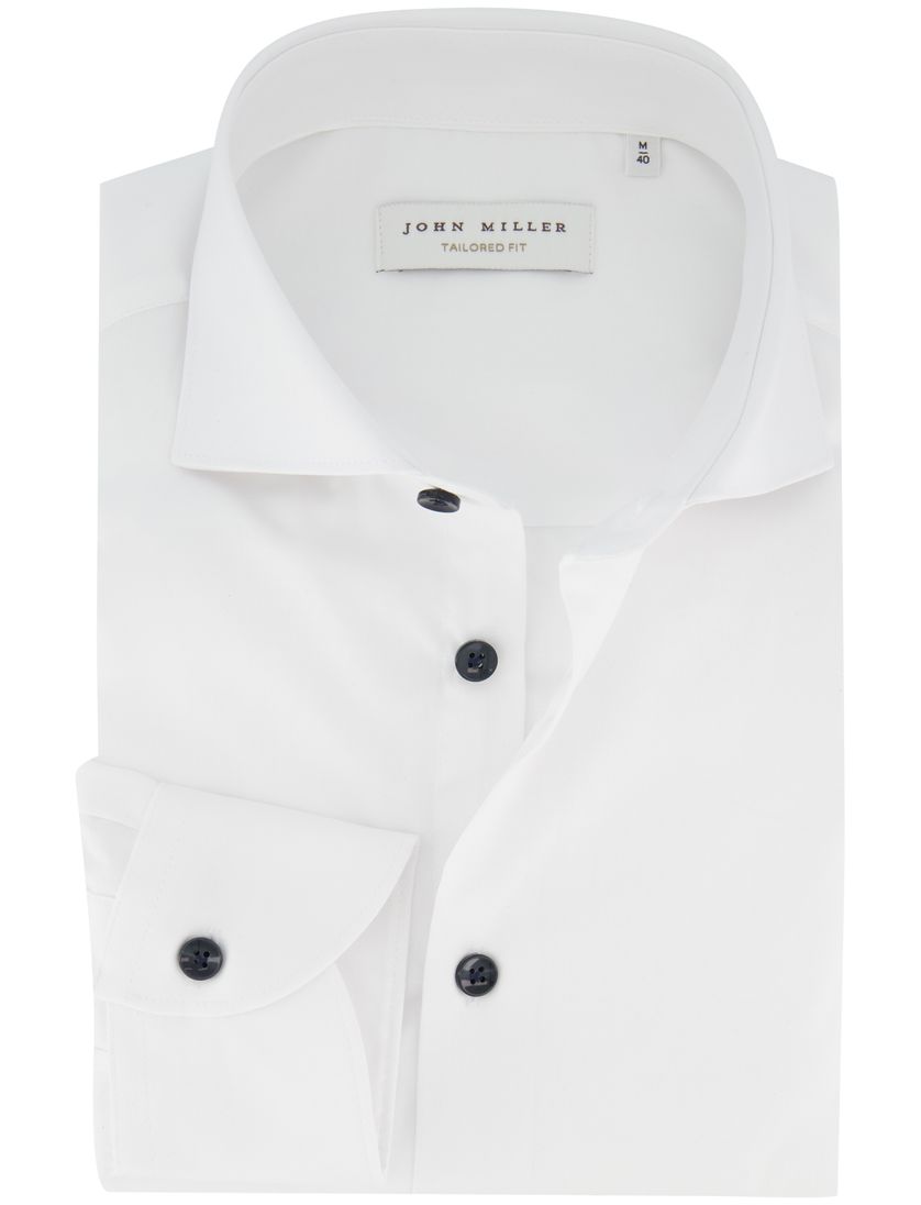 Wit John Miller overhemd katoen