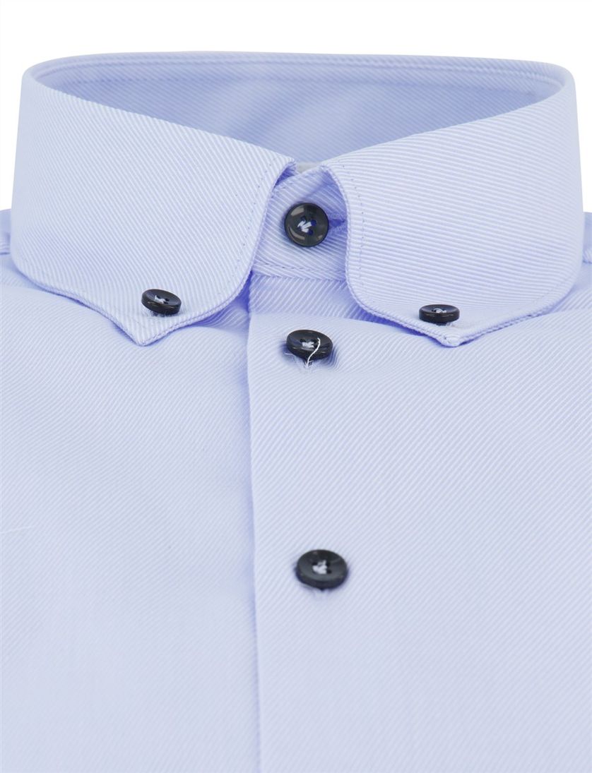 Overhemd John Miller Tailored Fit Blauw katoen effen