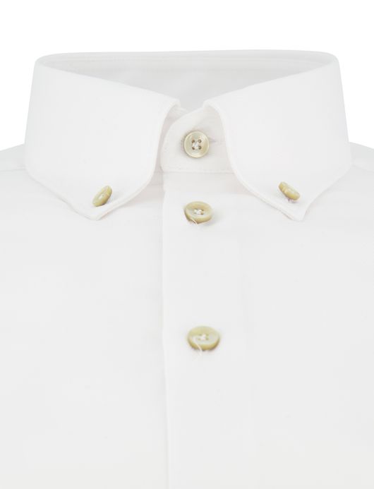John Miller Tailored Fit overhemd wit katoen