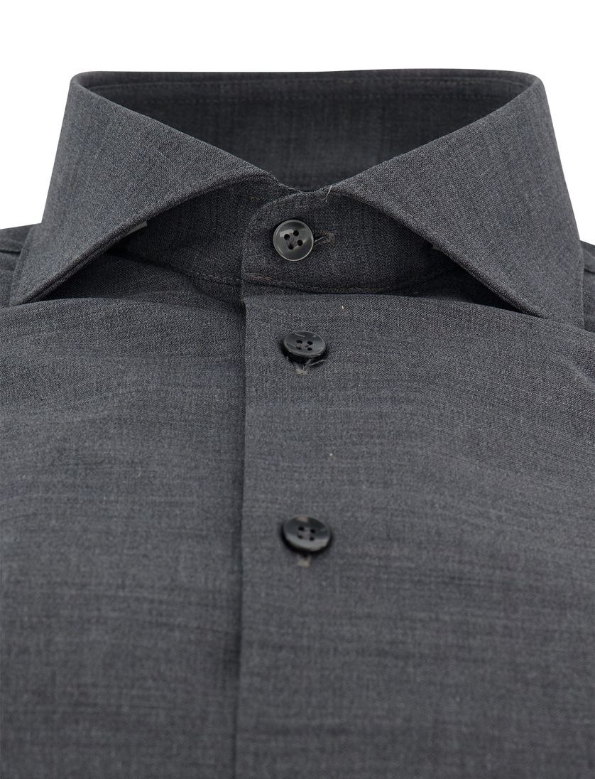 Grijs John Miller Slim Fit overhemd wolblend