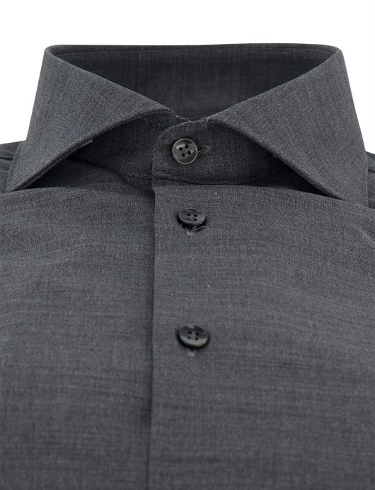 Overhemd John Miller Slim Fit grijs wolblend