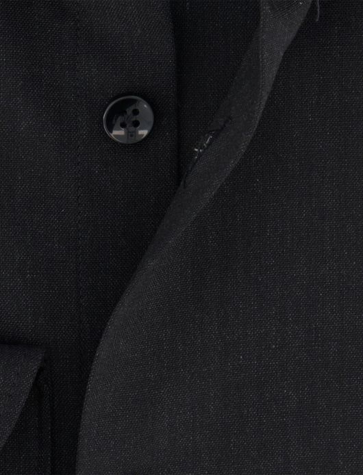 John Miller Slim Fit overhemd donkergrijs wolblend