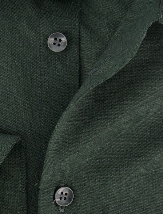 John Miller Slim Fit overhemd donkergroen wolblend