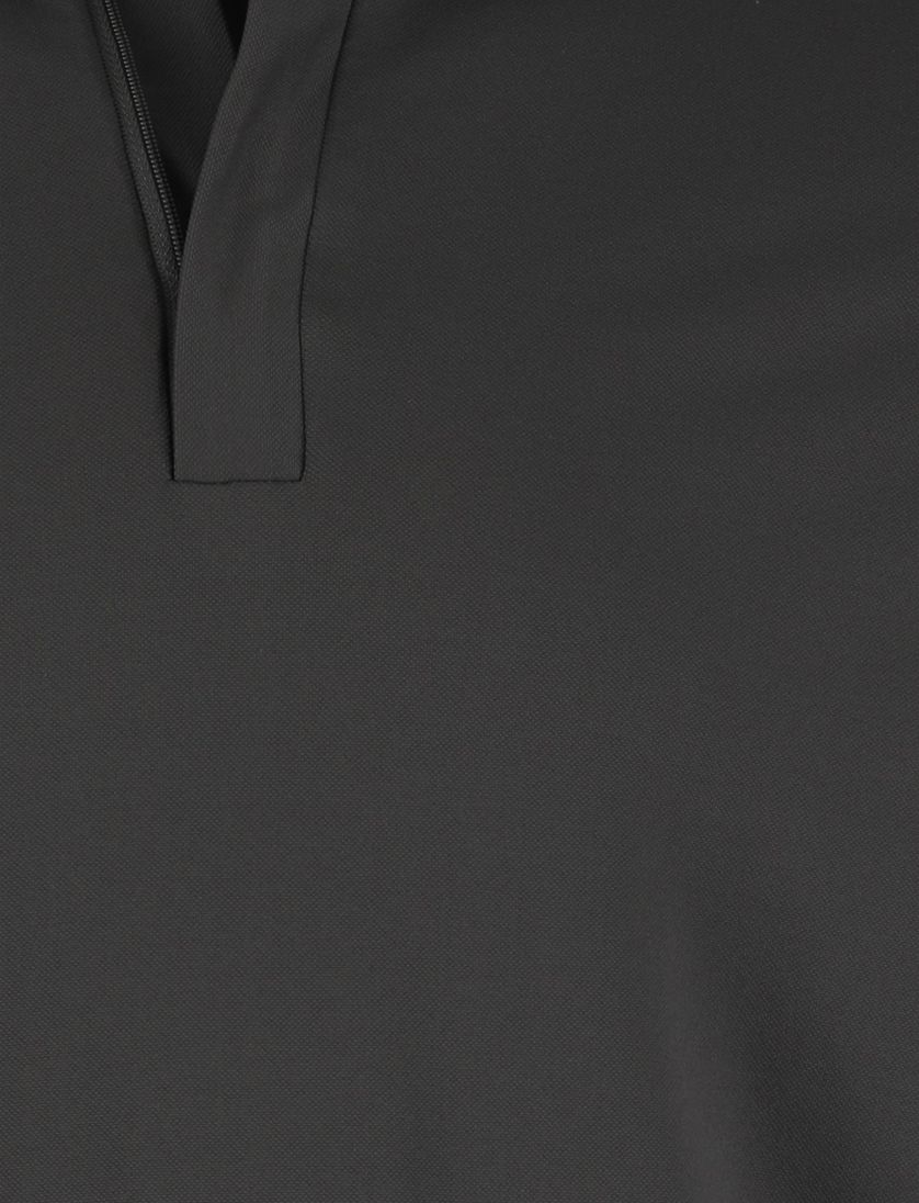 John Miller Shirt polo groen lange mouw rits polyamide