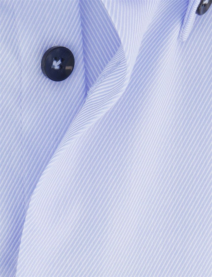Overhemd John Miller Tailored Fit Blauw mouwlengte 7 katoen effen
