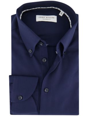 John Miller John Miller Tailored Fit overhemd ml7 donkerblauw