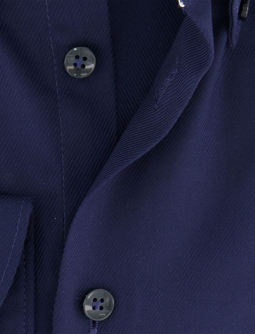 Donkerblauw John Miller overhemd ml7 katoen