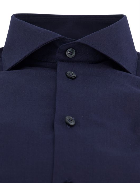 John Miller Slim Fit overhemd ml7 navy wolblend