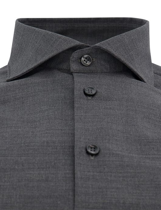 Overhemd John Miller Slim Fit ml7 grijs wolblend