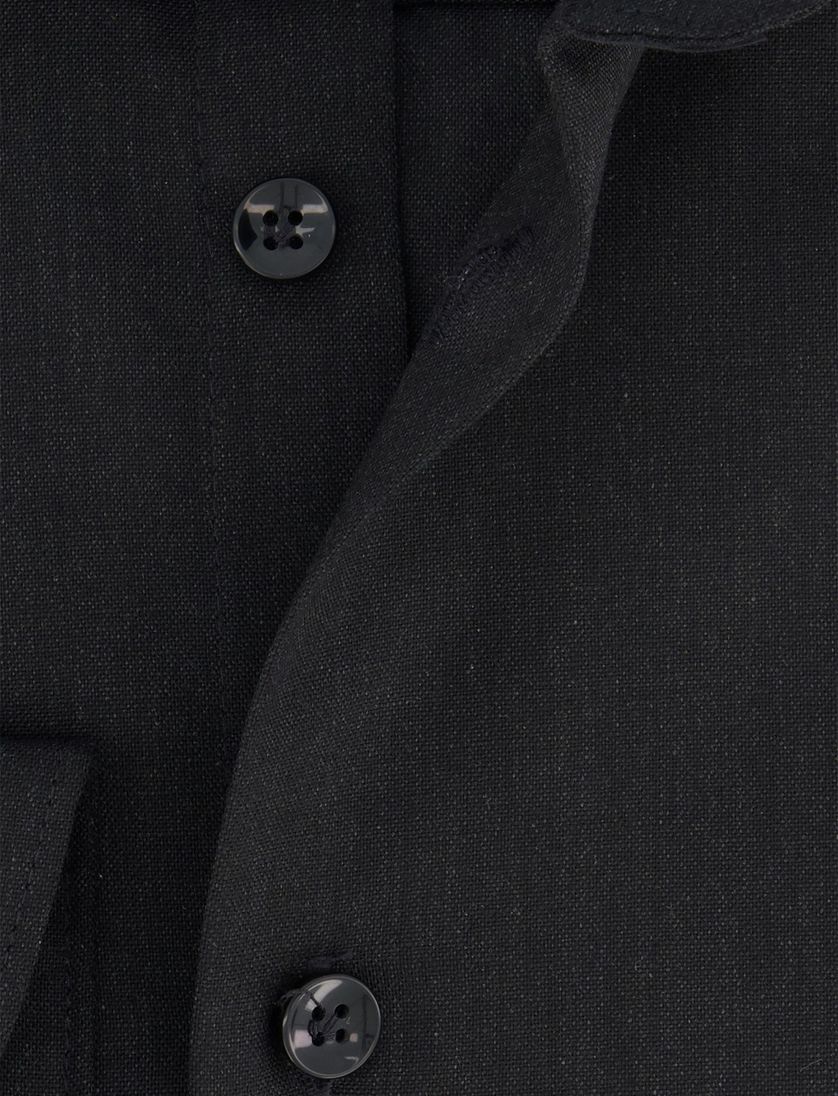 Donkergrijs John Miller overhemd ml7 wolblend