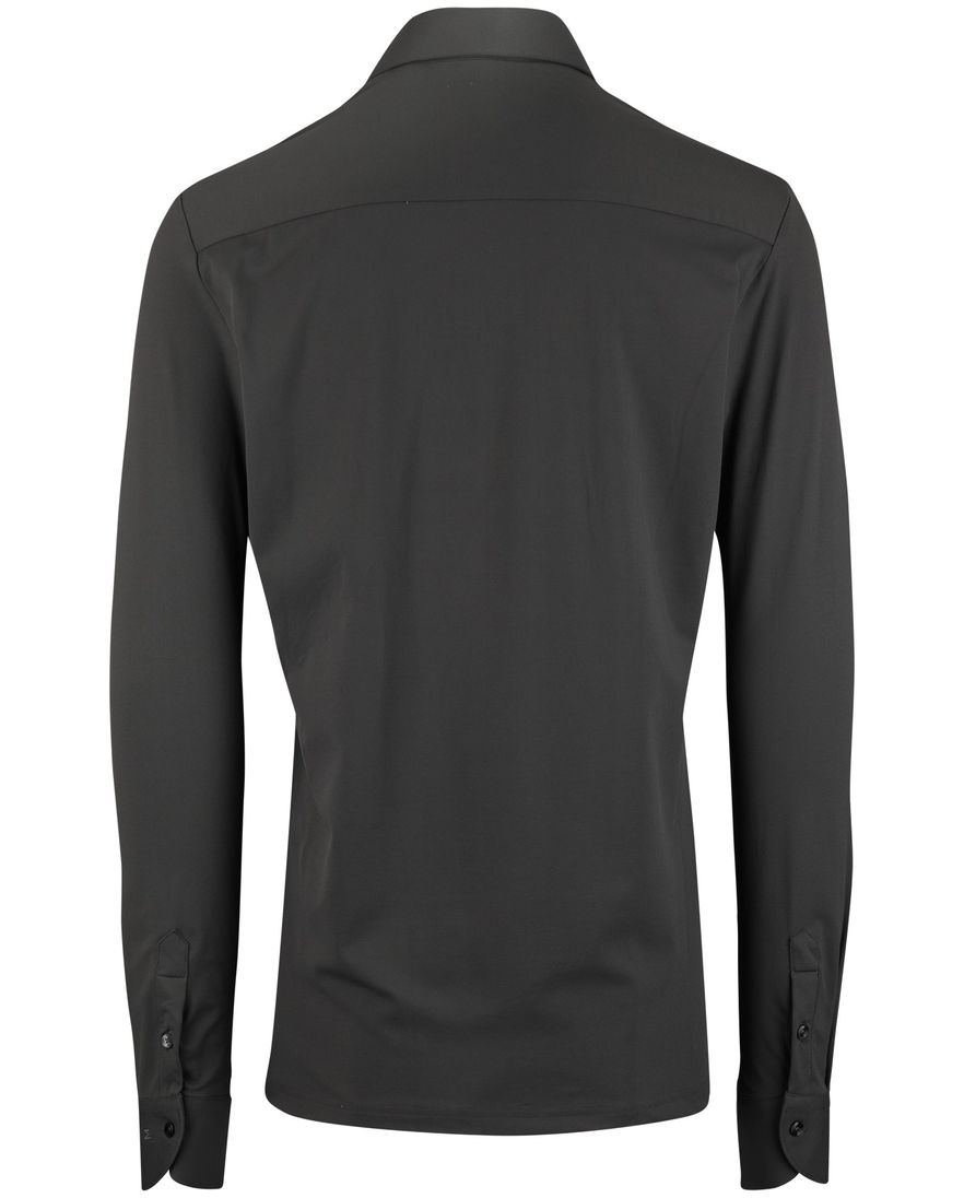 John Miller Slim fit Poloshirt groen rits mouwlengte 7