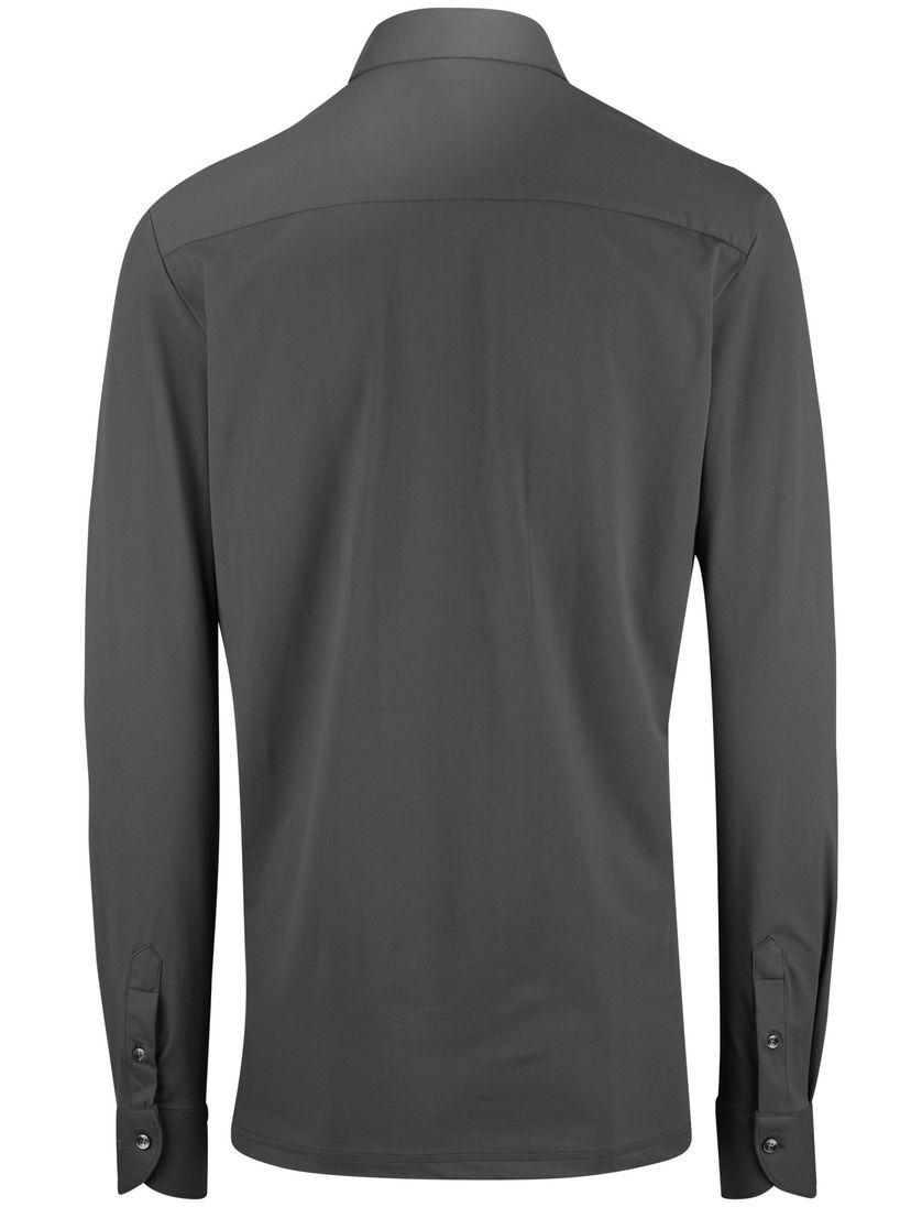 Poloshirt John Miller Slim fit groen mouwlengte 7 rits