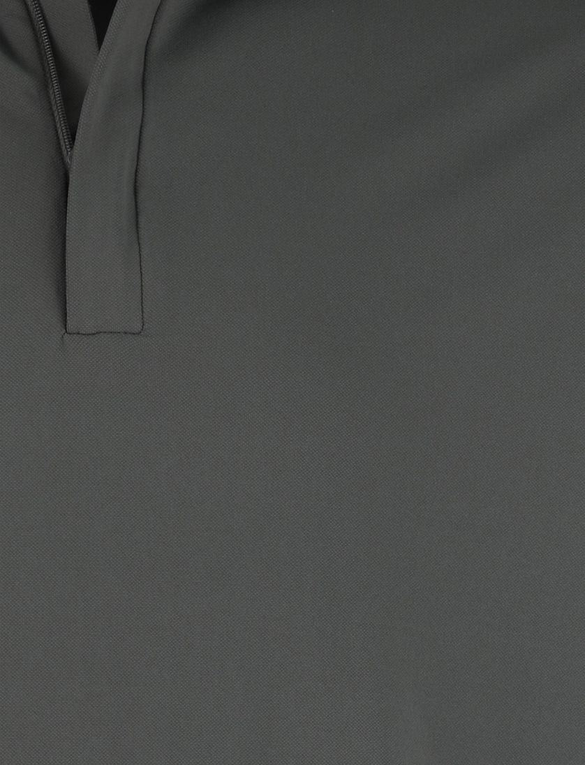 Poloshirt John Miller Slim fit groen mouwlengte 7 rits