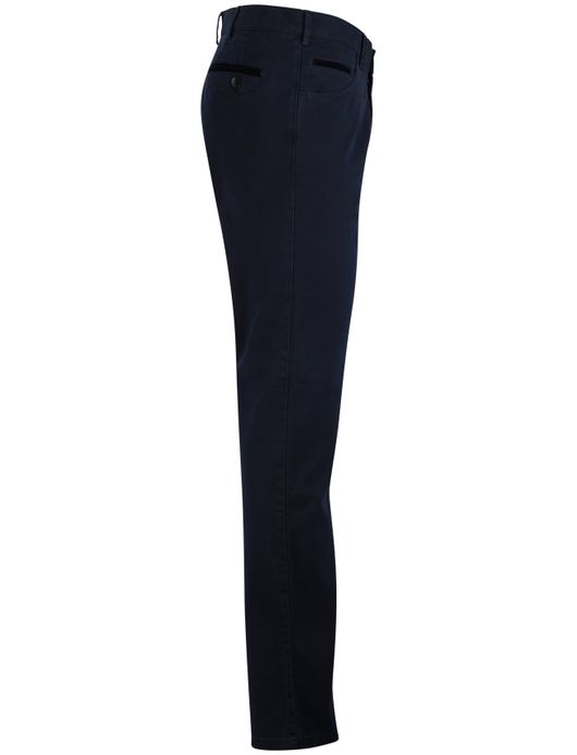 Effen Meyer Dublin 5-pocket broek donkerblauw katoen