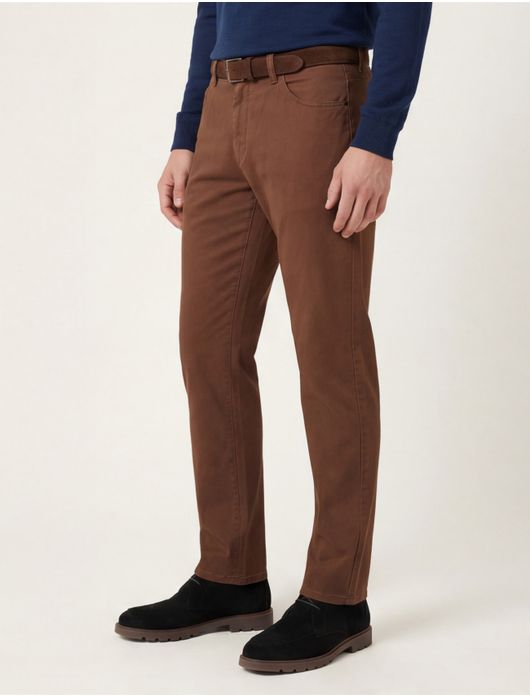 Meyer chino broek donkerbruin