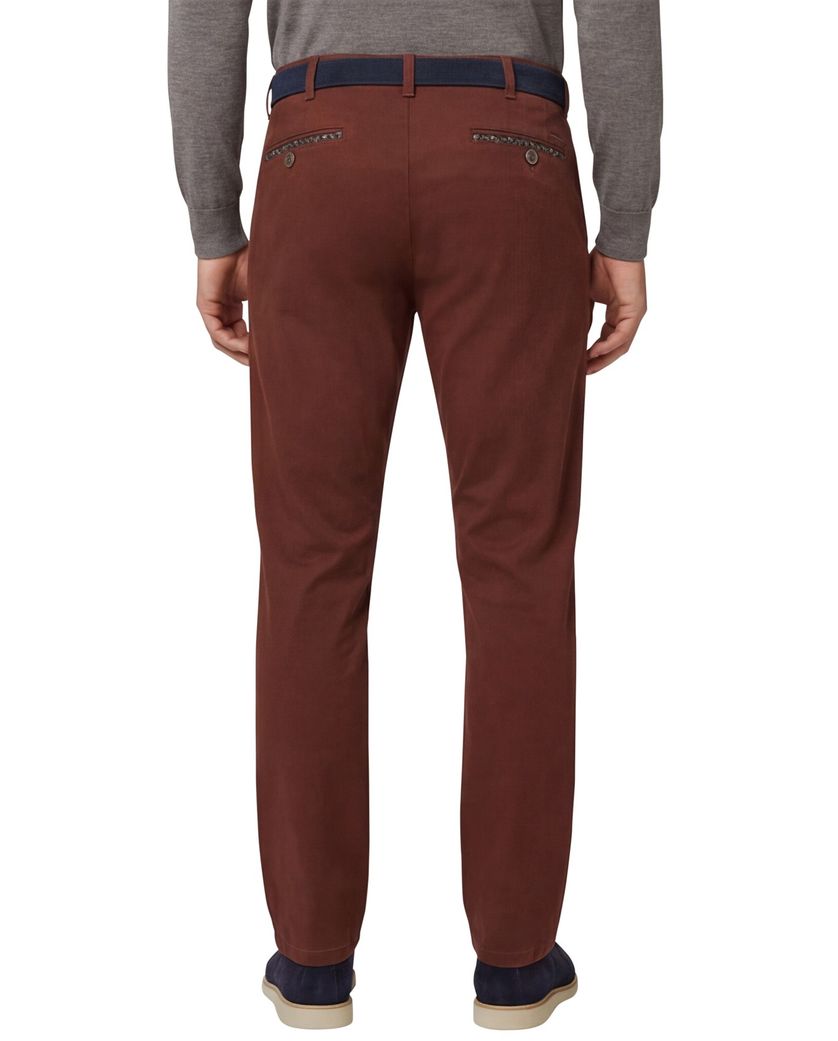 Meyer flatfront broek bruin normale fit