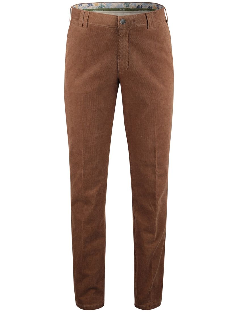 Corduroy chino Meyer Rio katoen bruin