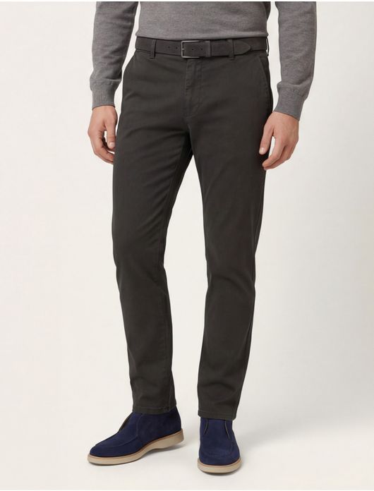 Meyer chino katoen donkergroen