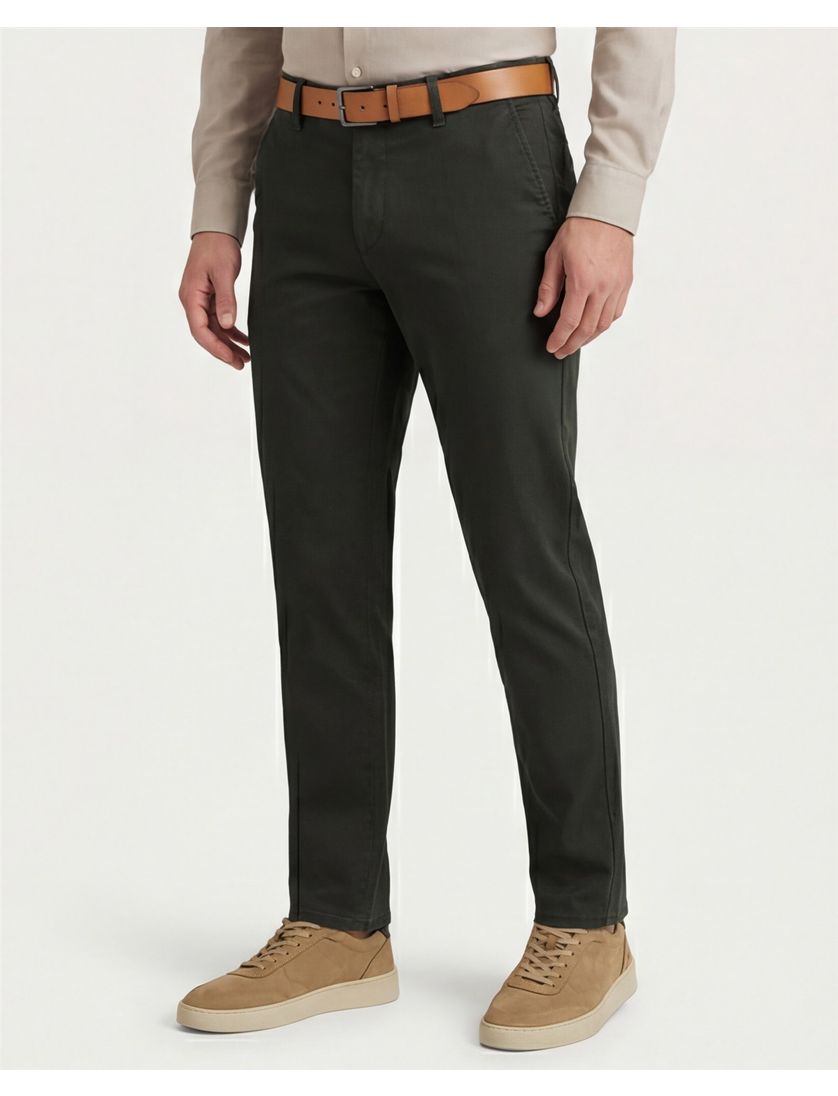 Meyer 5-pocket broek groen katoen