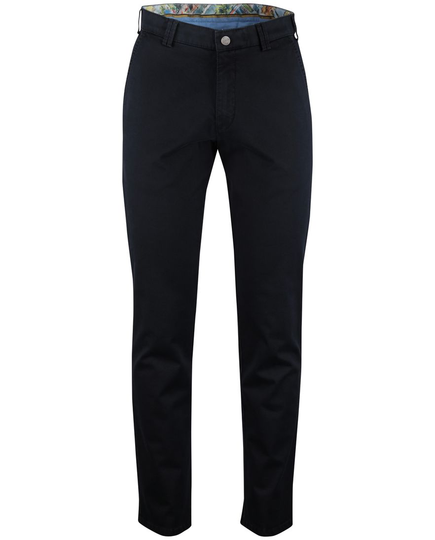 Katoenen chino Meyer Rio donkerblauw