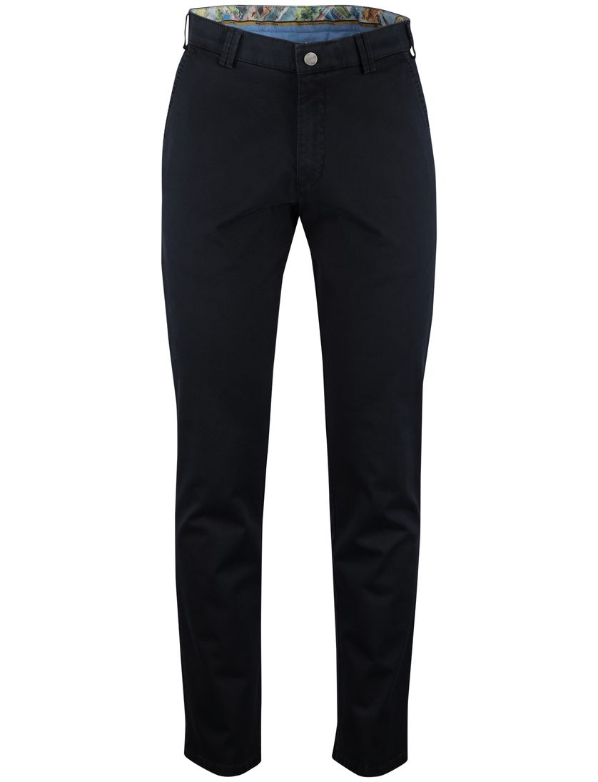 Meyer Rio chino katoen donkerblauw effen