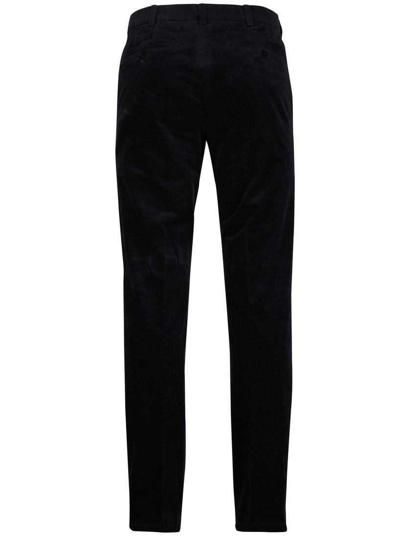 Corduroy chino Meyer Rio donkerblauw katoen