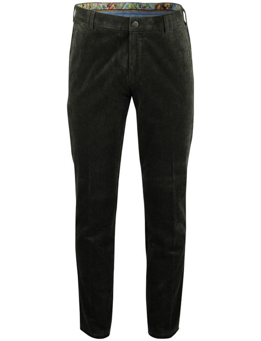 Meyer Rio corduroy chino groen katoen