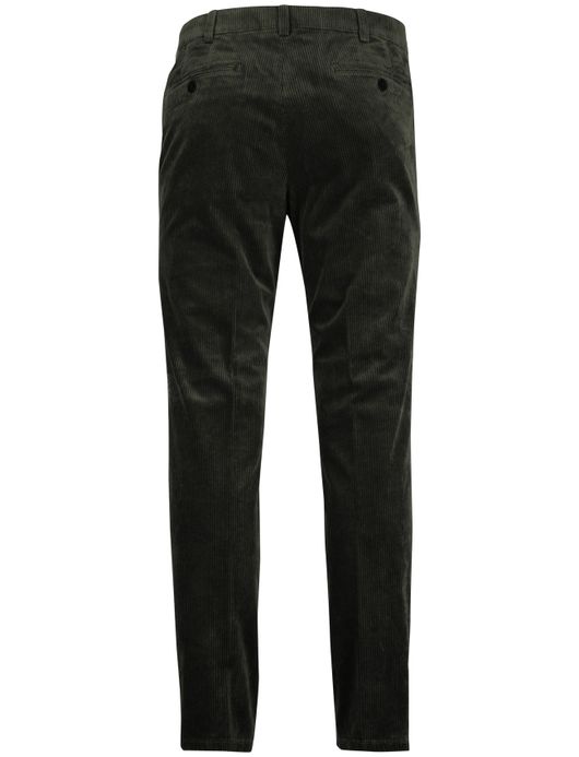 Meyer Rio corduroy chino groen katoen
