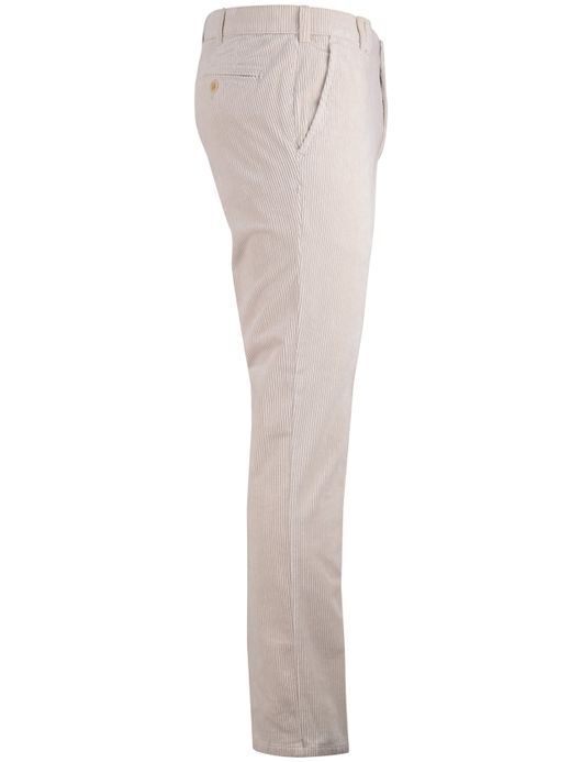 Katoenen corduroy chino Meyer Rio beige