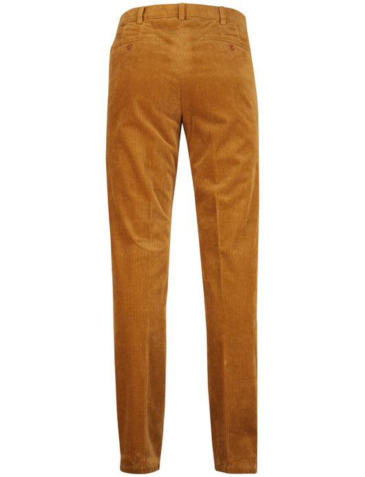 Corduroy chino Meyer camel katoen