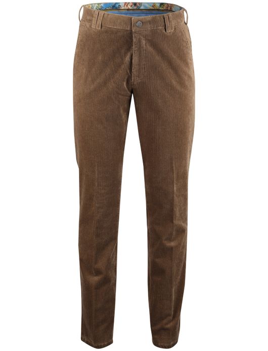 Corduroy chino Meyer bruin katoen