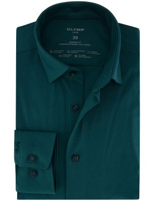 Olymp Olymp overhemd effen groen katoen normale fit