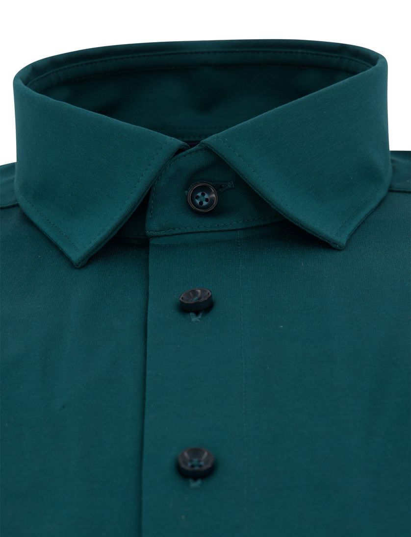 Olymp overhemd effen groen katoen normale fit