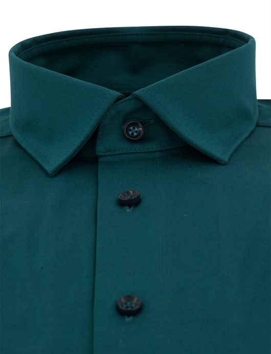 Olymp overhemd groen effen normale fit