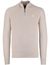 State of art trui beige effen half zip wijde fit
