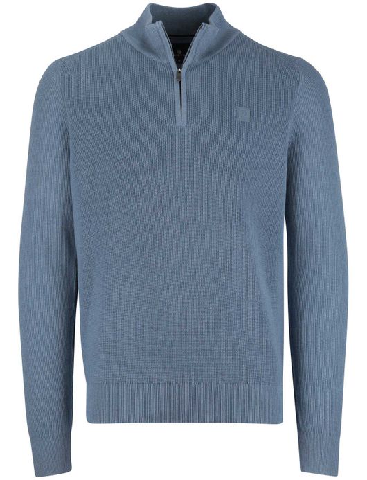State of Art half zip trui blauw normale fit