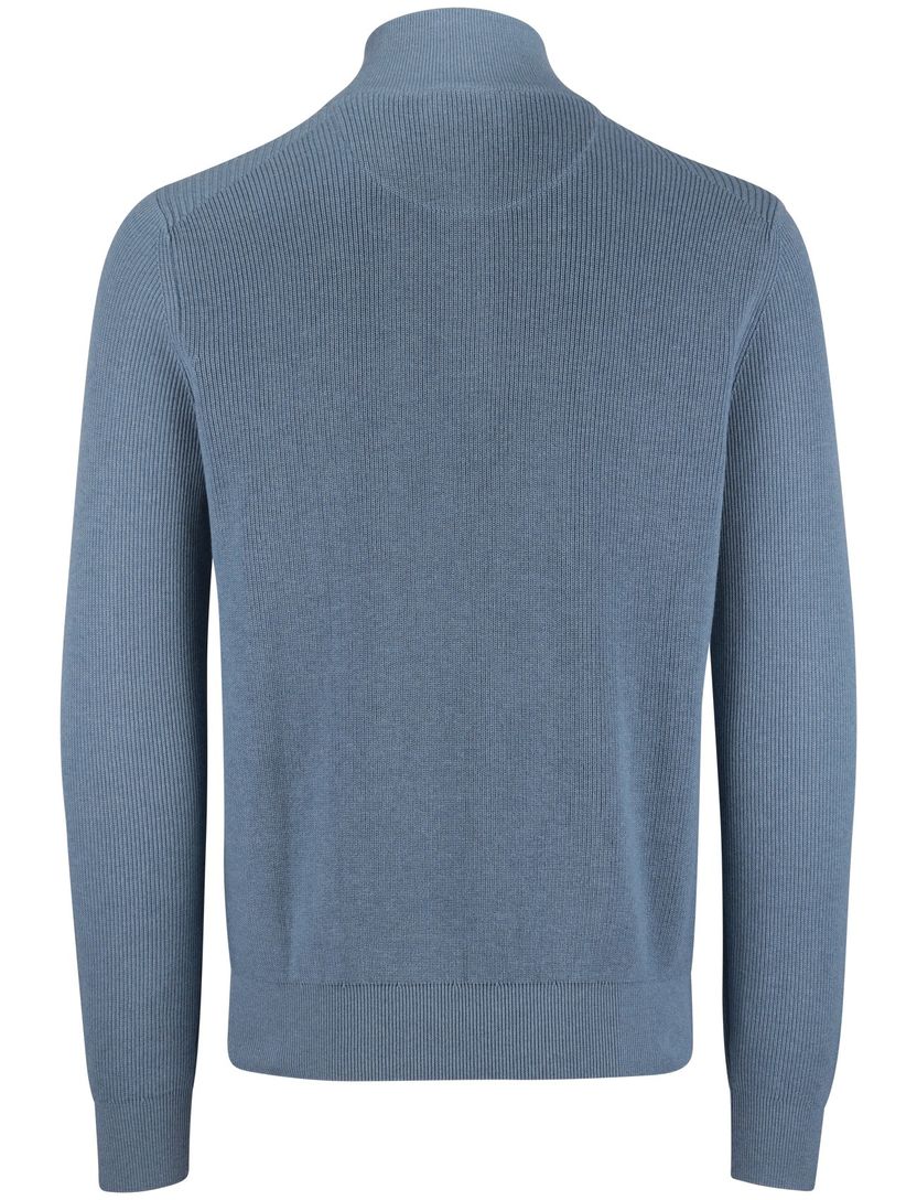 State of Art half zip trui blauw gemêleerd
