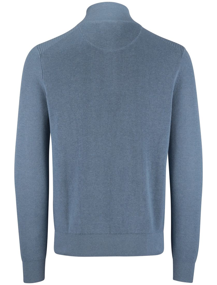 State of Art half zip trui blauw gemêleerd