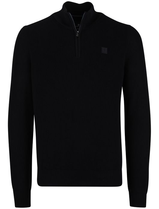 State of Art half zip trui donkerblauw normale fit