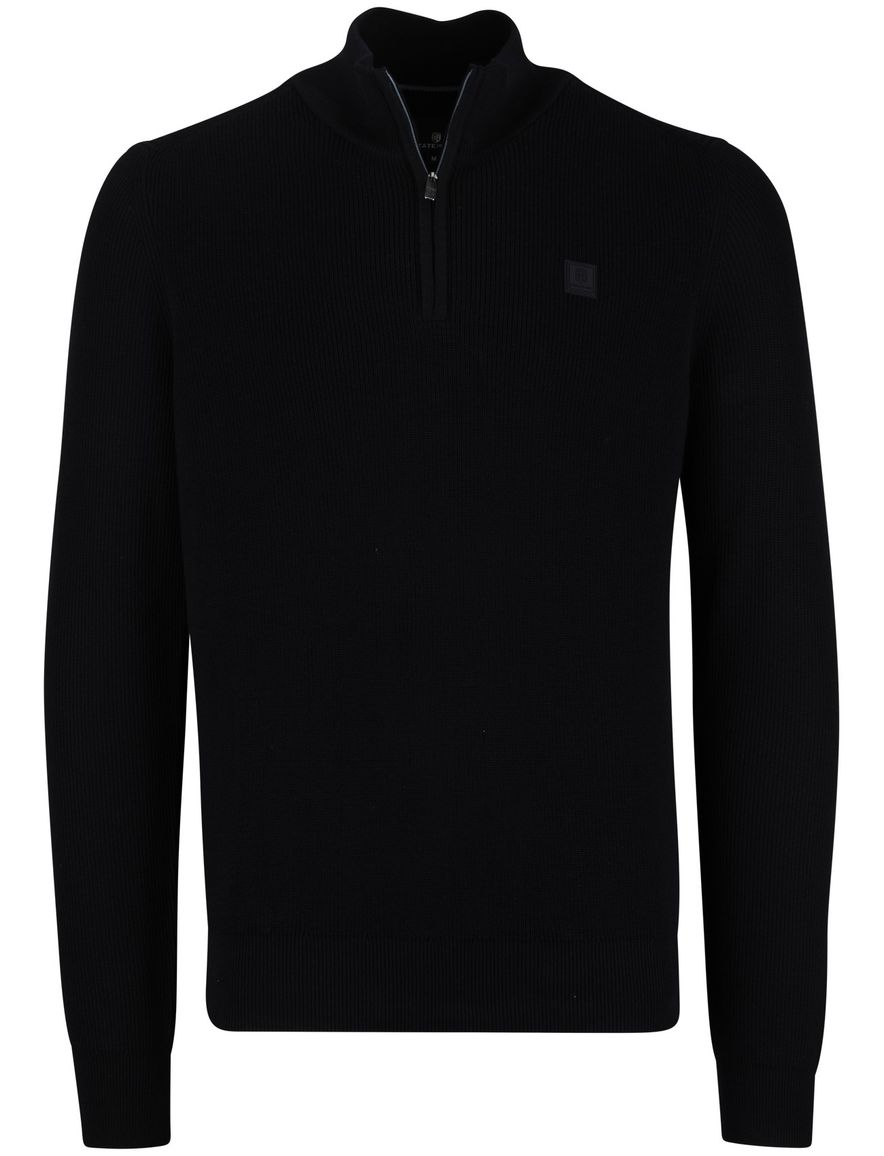 State of Art half zip trui donkerblauw normale fit