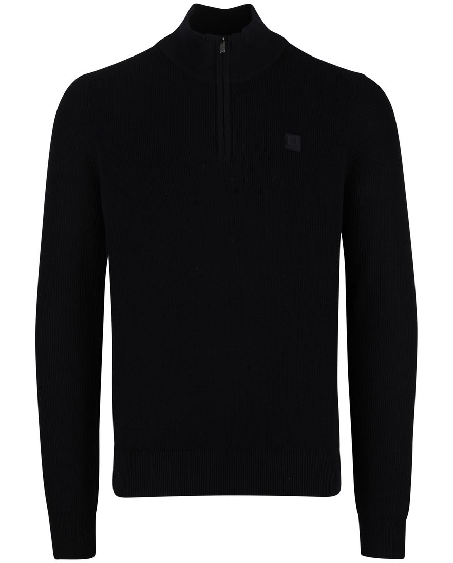State of Art half zip trui donkerblauw normale fit
