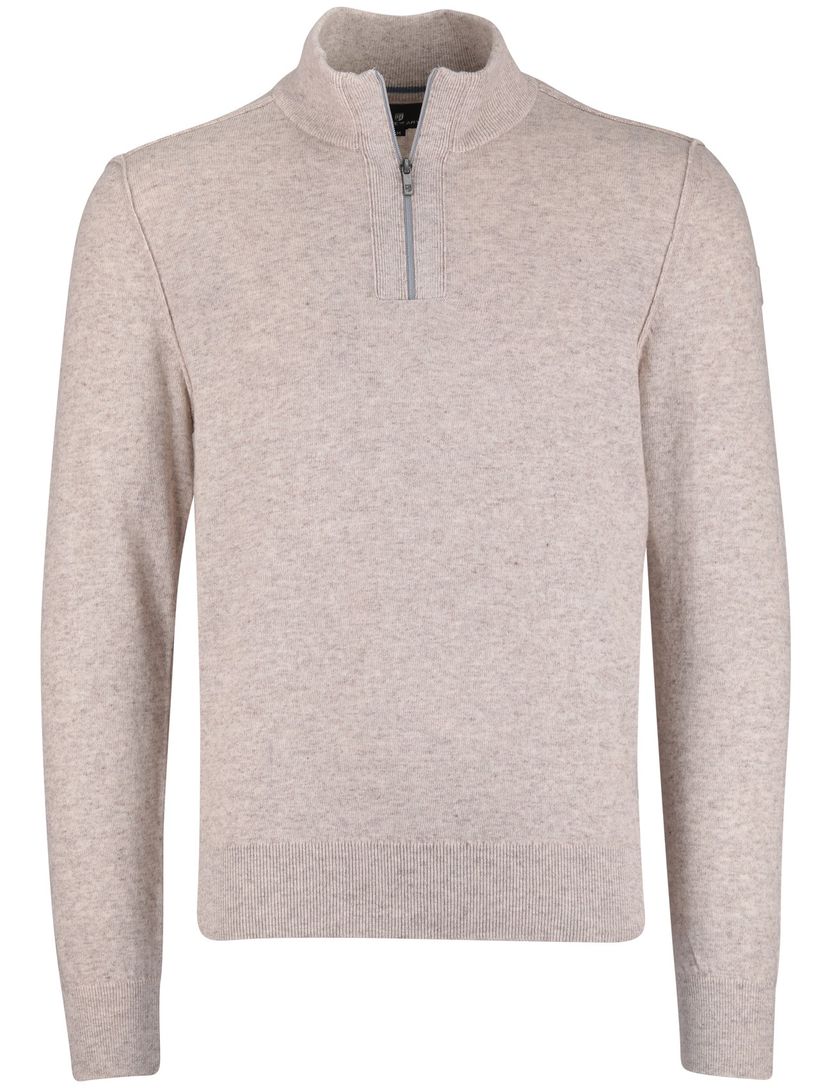 State of Art half zip trui beige gemêleerd