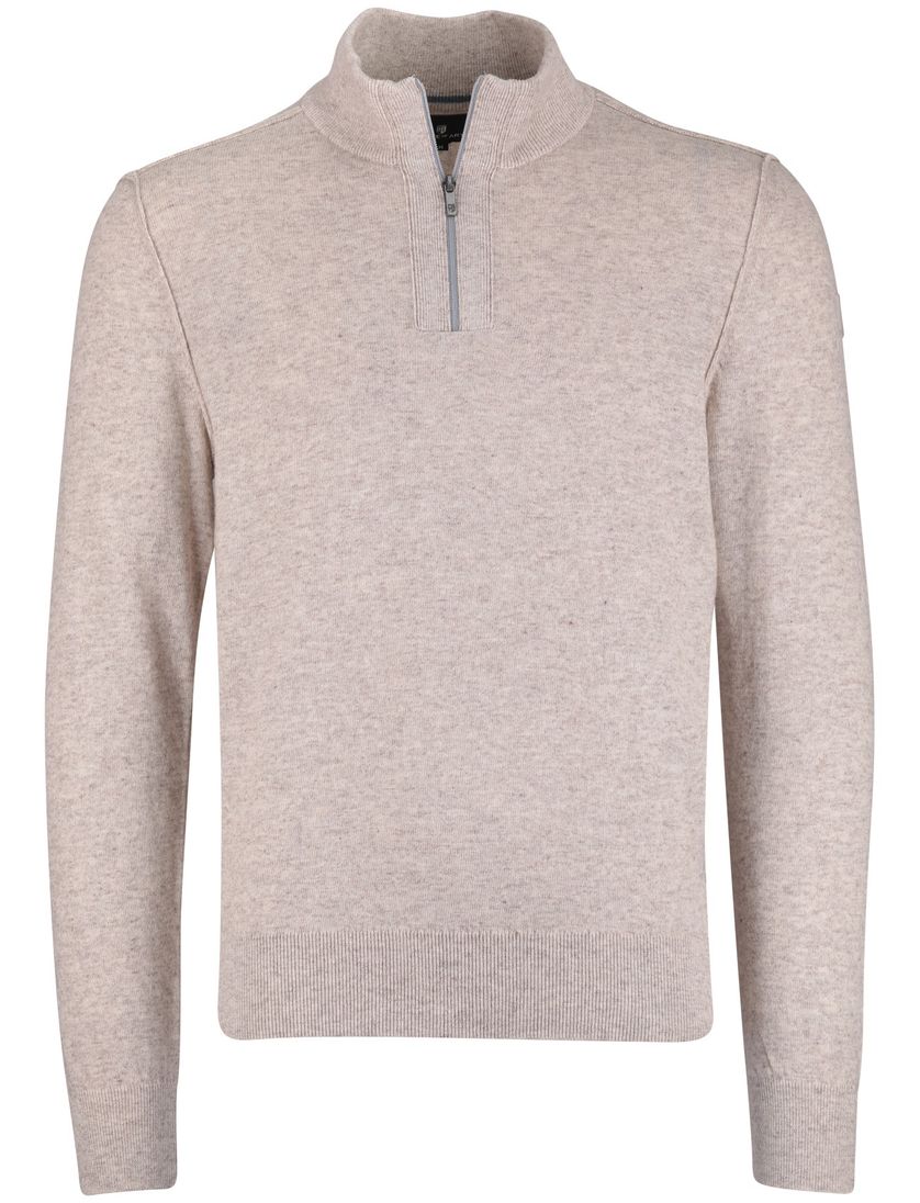 State of Art half zip trui beige gemêleerd