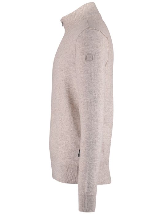 State of Art half zip trui melange beige