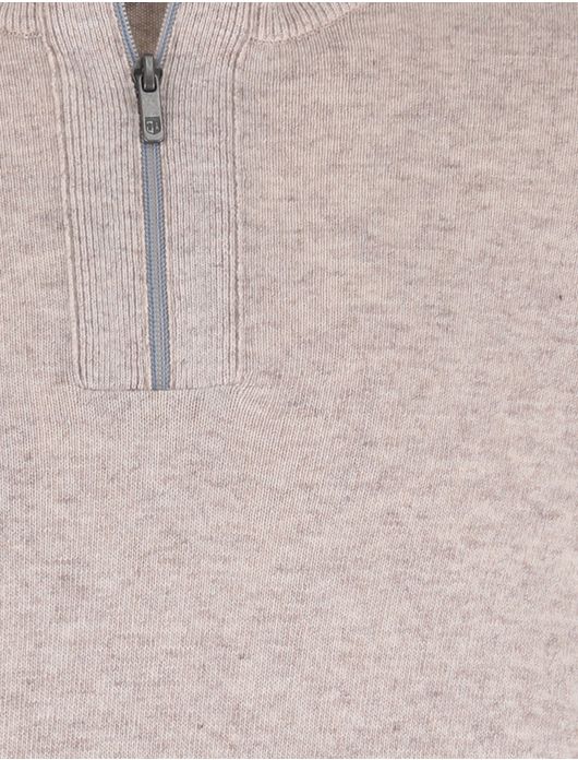 State of Art half zip trui melange beige