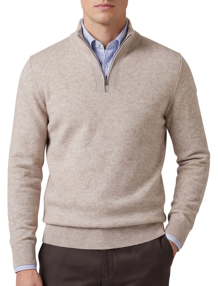 State of Art half zip trui beige normale fit