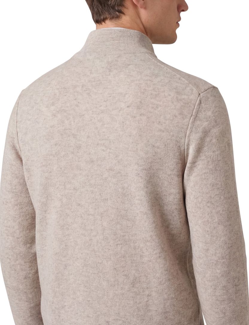 State of Art half zip trui beige gemêleerd