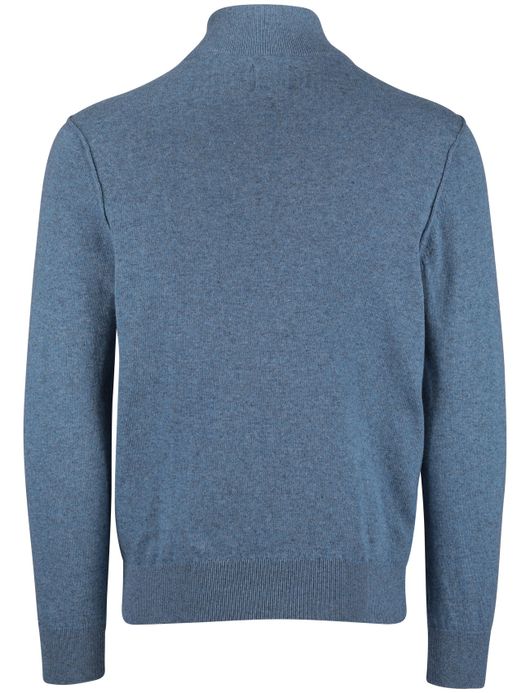 State of Art half zip trui blauw normale fit
