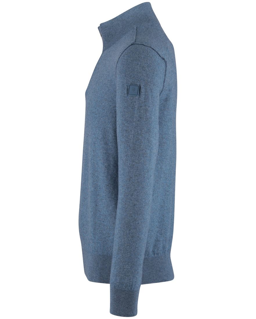 State of Art half zip trui blauw normale fit